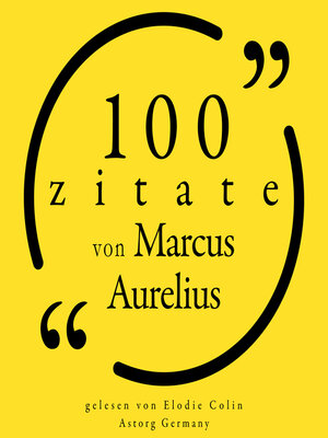 cover image of 100 Zitate von Marcus Aurelius